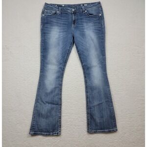 Miss Me Easy Bootcut Jeans Womens 36 Bling Flap Pocket Big Stitch